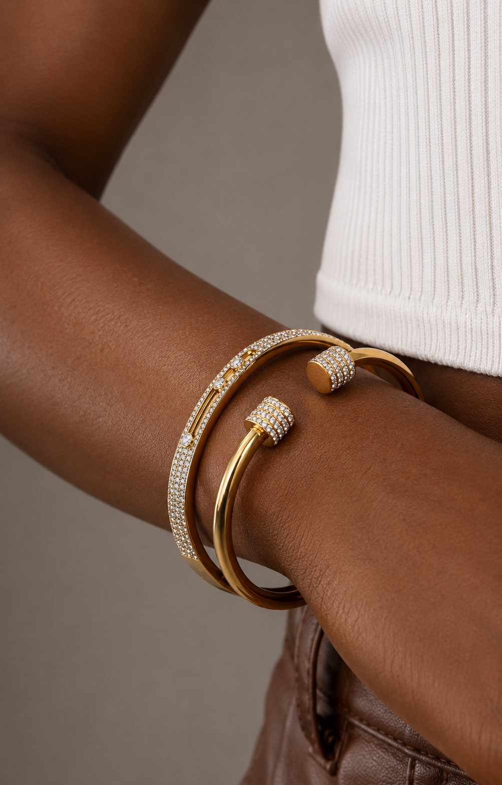 Bling Out Bangle Stack - Gold