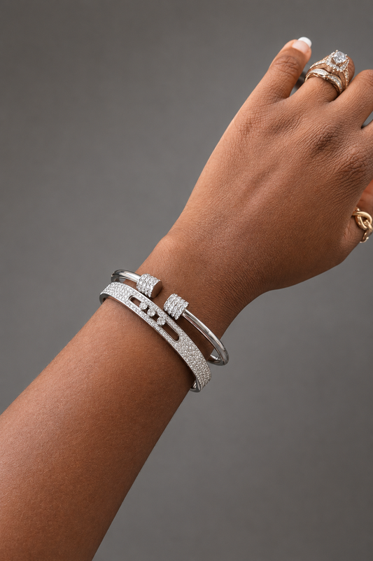 Bling Out Bracelet Stack - Silver