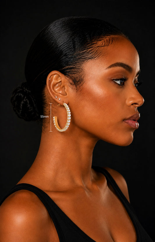 Robyn Medium Hoops: Gold