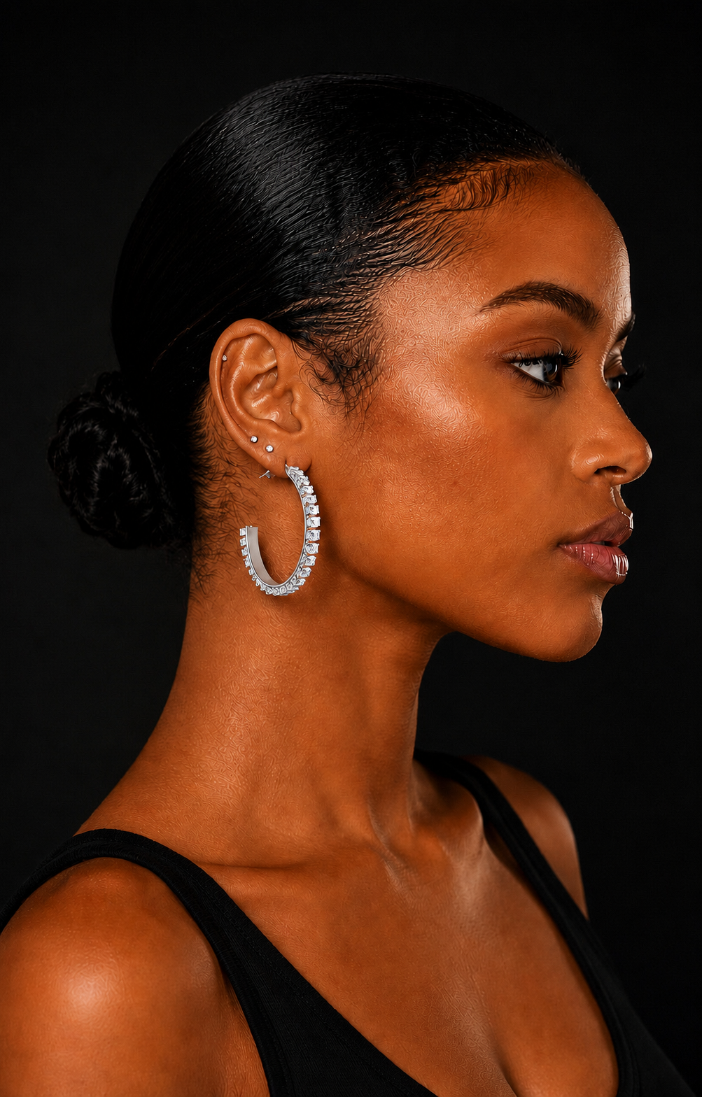 Robyn Medium Hoops: Silver
