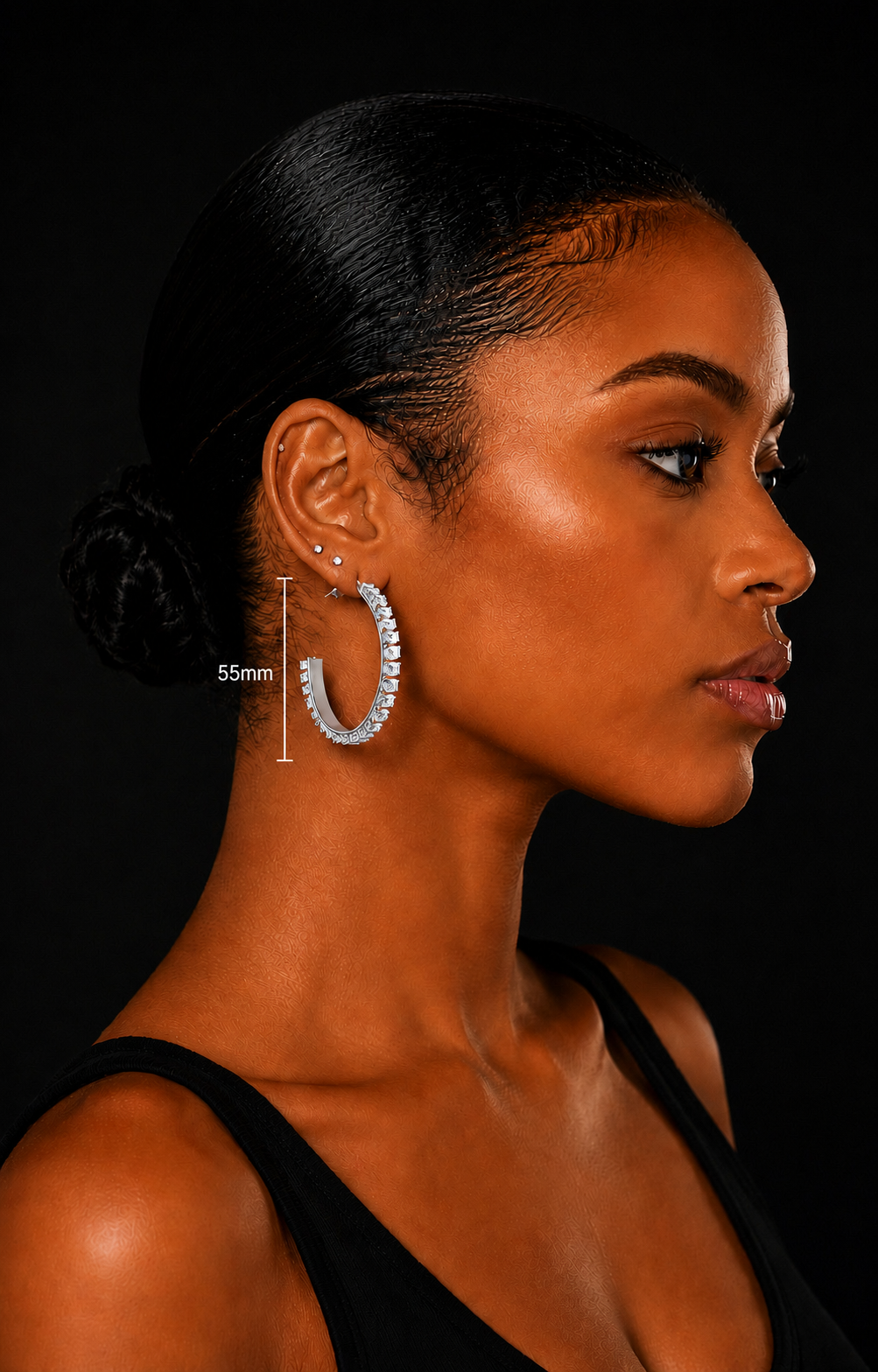 Robyn Medium Hoops: Silver