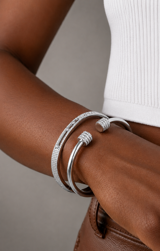 Bling Out Bracelet Stack - Silver
