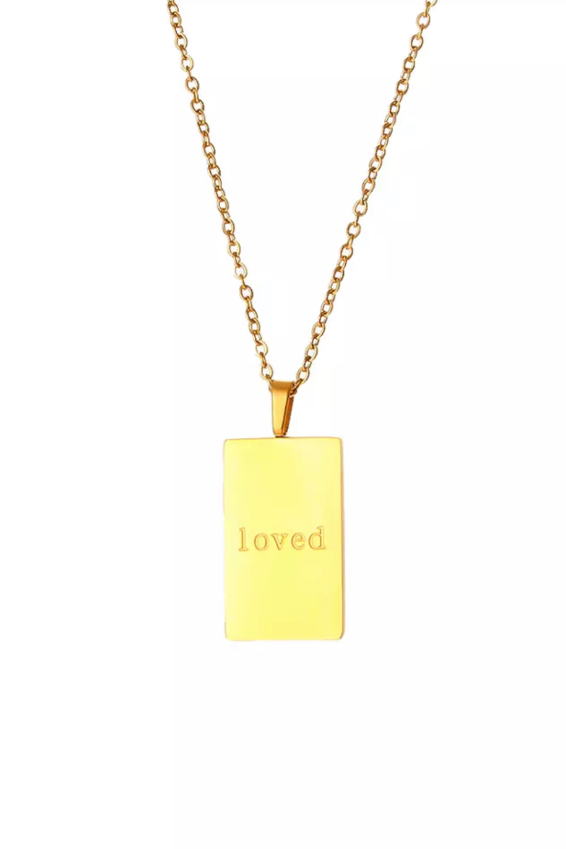 Loved Plate Necklace