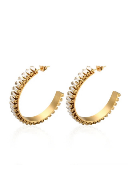 Robyn Medium Hoops: Gold